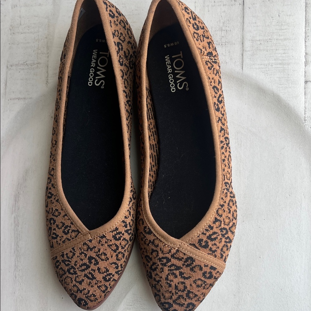 TOMS Animal Print Women's Flats - Brown and Black